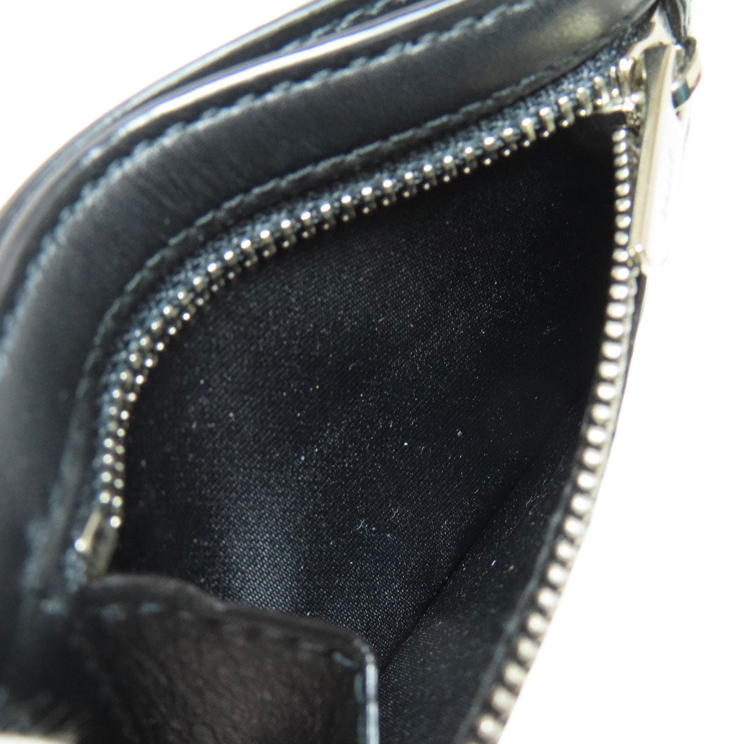 BALLY Coin case leather black logo mens Used Authentic