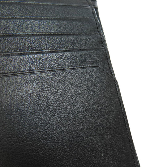 BALLY Card Case leather black Barry Stripe mens Used Authentic
