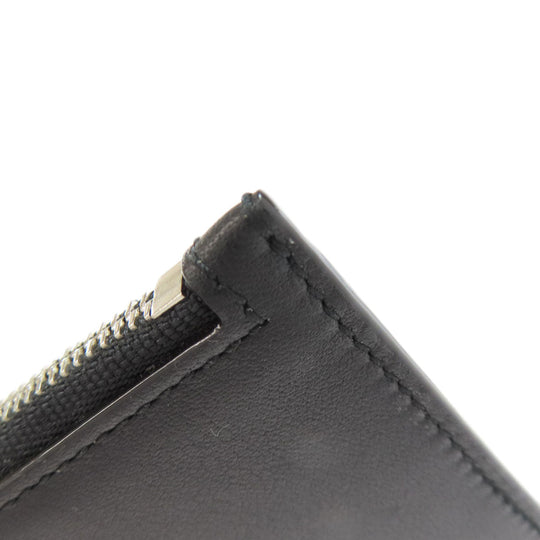 BALLY Card Case leather black Barry Stripe mens Used Authentic