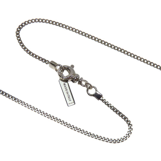 FENDI Necklace metallic Silver Auto-lock Women Used Authentic