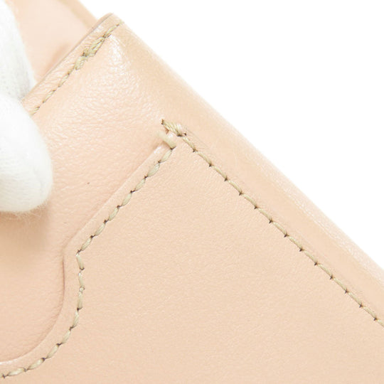 TOD�fS Accessory pouch leather pink logo Women Used Authentic