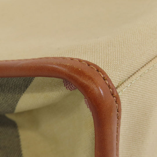 BURBERRY Tote Bag canvas Brown logo Women Used Authentic