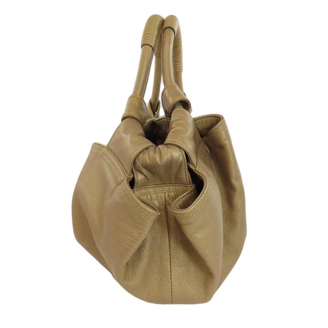 LOEWE Handbag lambskin gold Nappa Aire Women Used Authentic