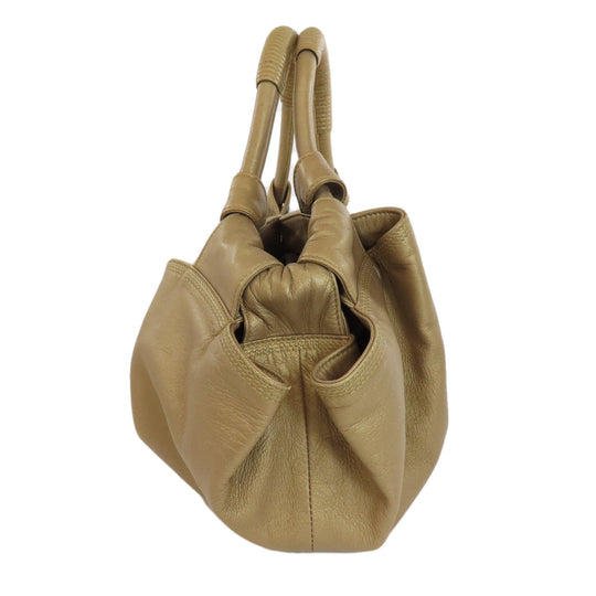 LOEWE Handbag lambskin gold Nappa Aire Women Used Authentic