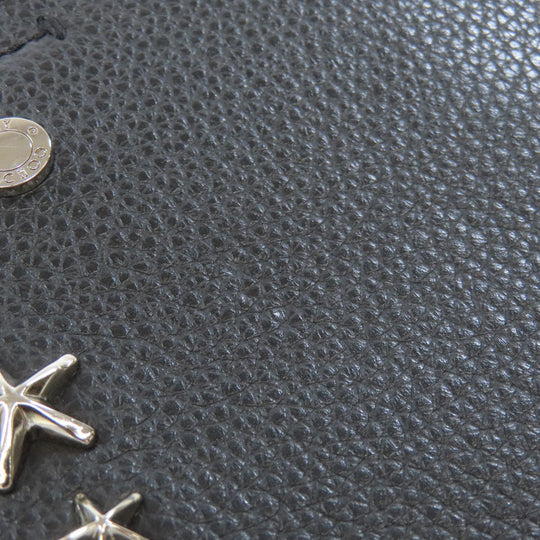 JIMMY CHOO Handbag leather black Star motif studs