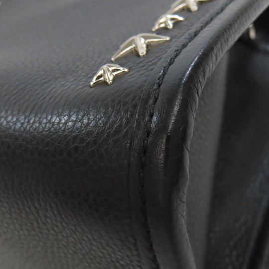 JIMMY CHOO Handbag leather black Star motif studs