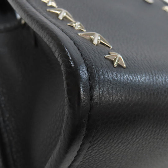 JIMMY CHOO Handbag leather black Star motif studs