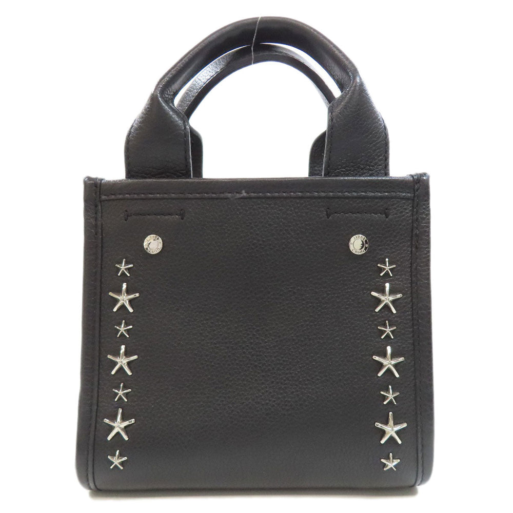 JIMMY CHOO Handbag leather black Star motif studs