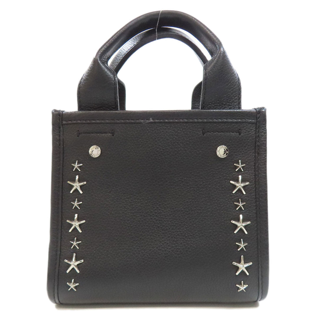 JIMMY CHOO Handbag leather black Star motif studs