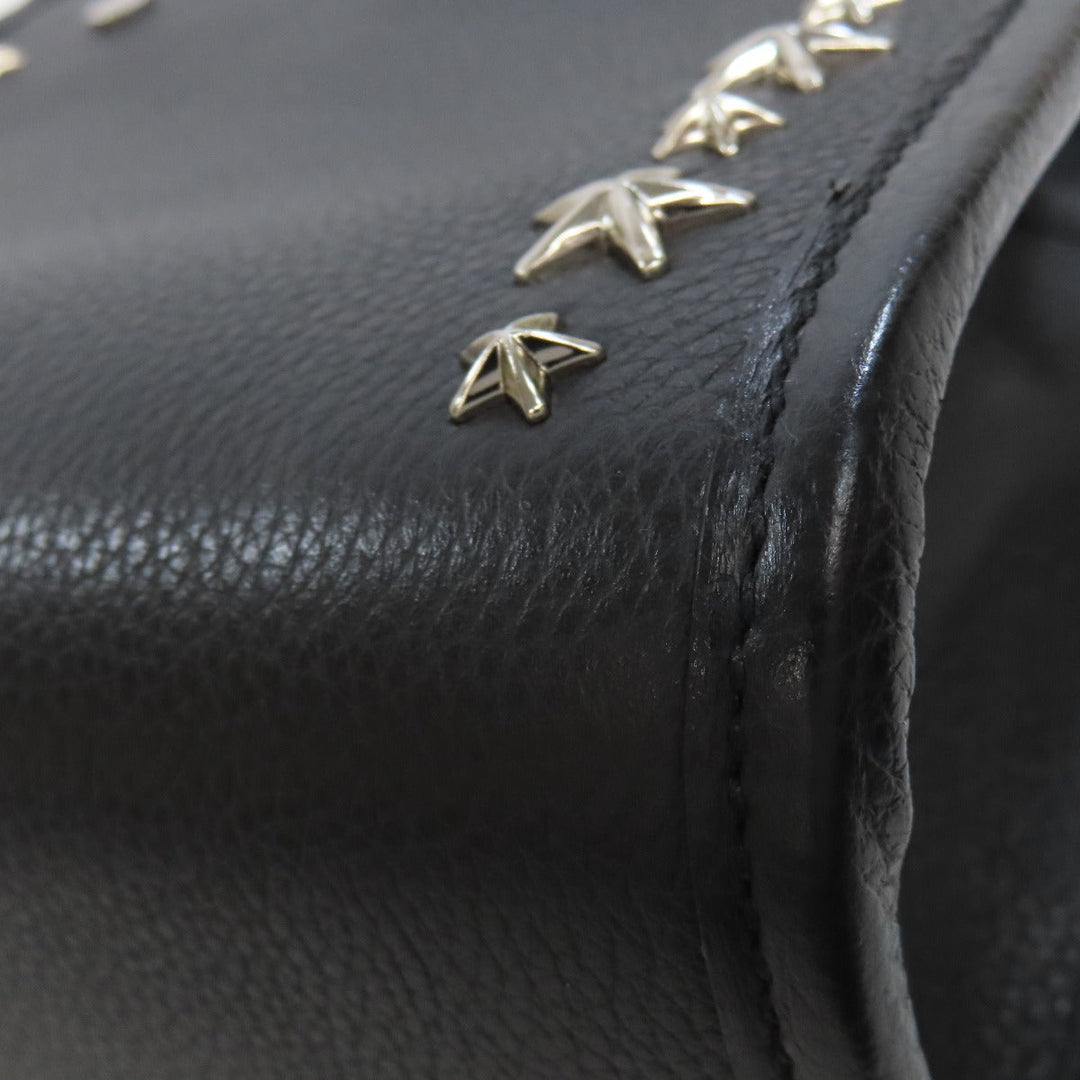 JIMMY CHOO Handbag leather black Star motif studs