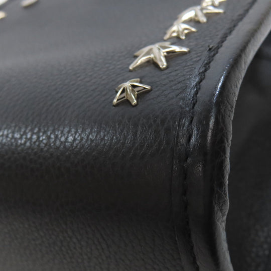 JIMMY CHOO Handbag leather black Star motif studs