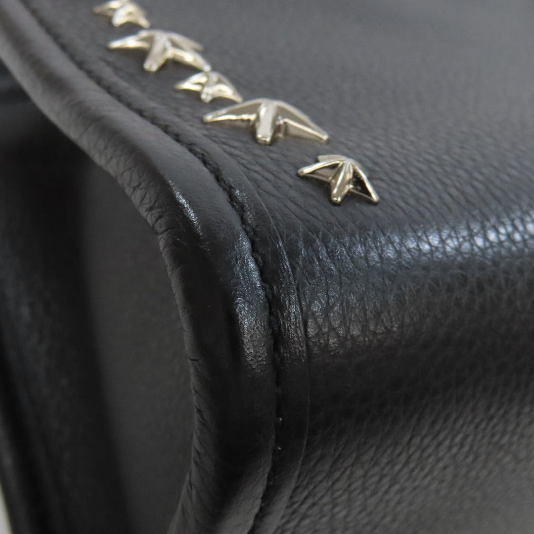 JIMMY CHOO Handbag leather black Star motif studs