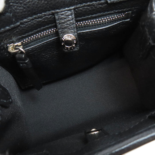 JIMMY CHOO Handbag leather black Star motif studs