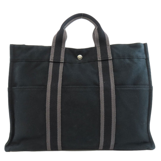 HERMES Handbag canvas black SackFool ToeMM