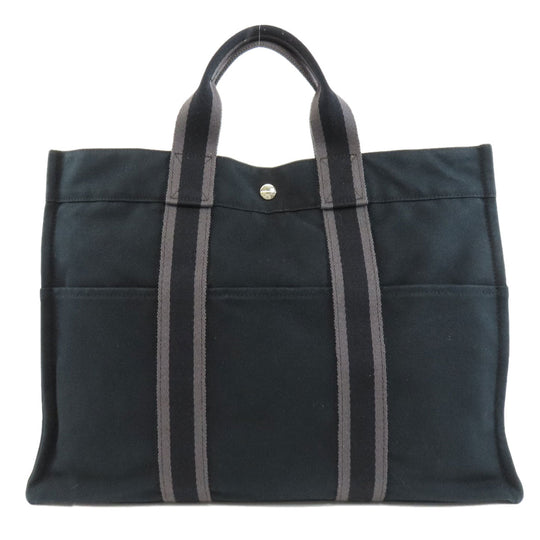 HERMES Handbag canvas black SackFool ToeMM