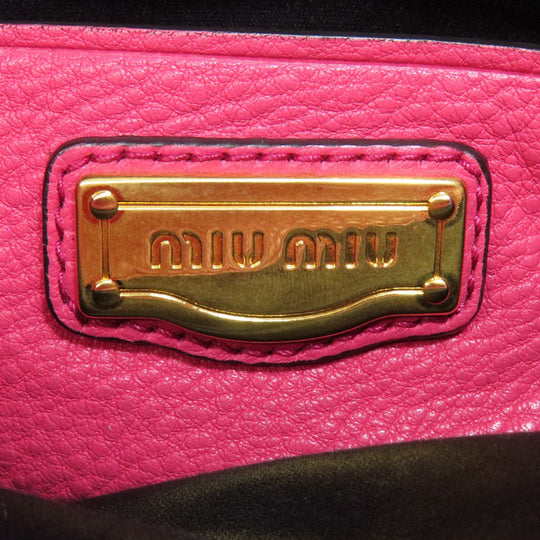 MIUMIU Tote Bag leather pink 2WAY