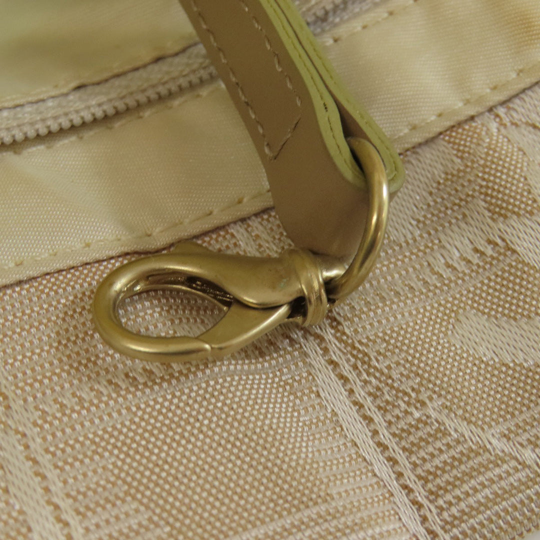 CHANEL Tote Bag Nylon jacquard beige New Travel Line MM Women Used Authentic