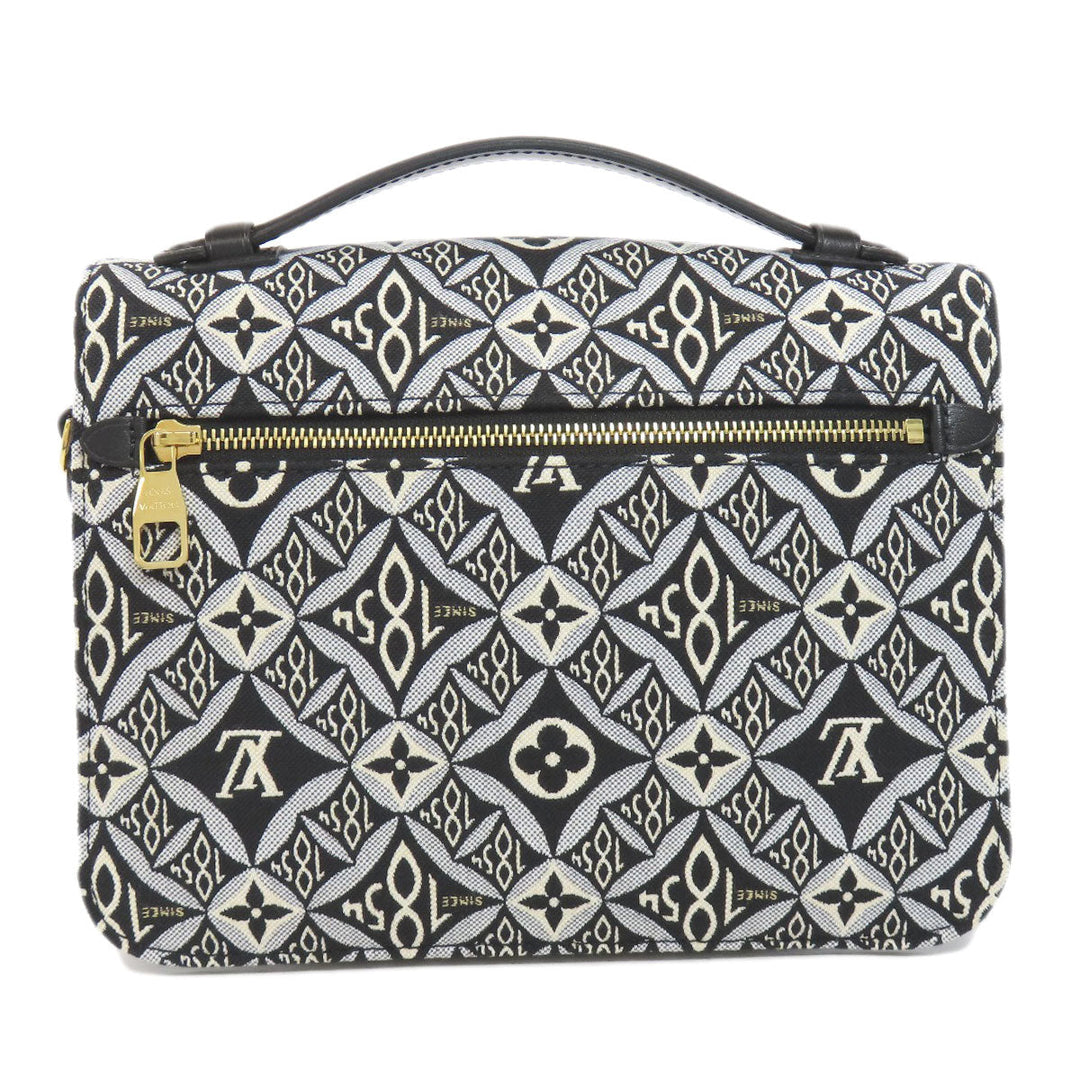 LOUIS VUITTON Handbag M57272 Monogram Jaguar black Pochette Metis MM SINCE1854 Women Used Authentic