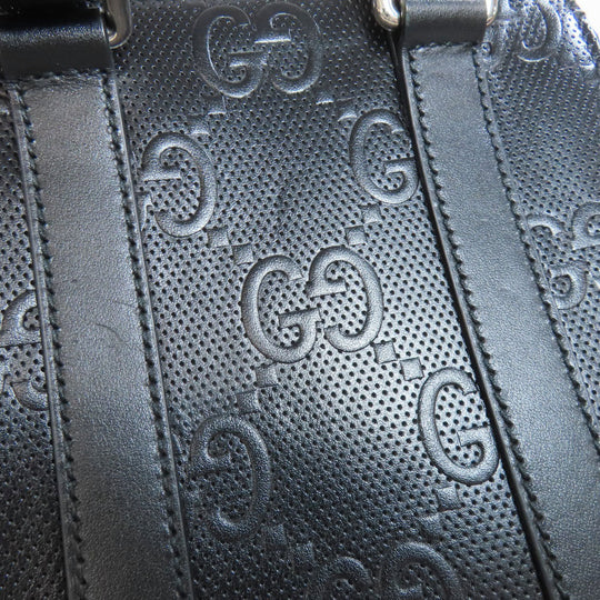 GUCCI Handbag 696010 Calfskin black GG embossed 2WAY