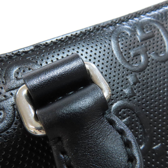 GUCCI Handbag 696010 Calfskin black GG embossed 2WAY