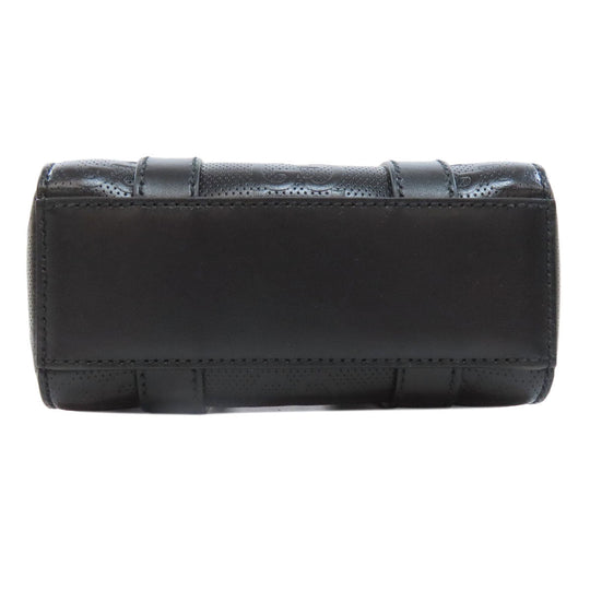 GUCCI Handbag 696010 Calfskin black GG embossed 2WAY