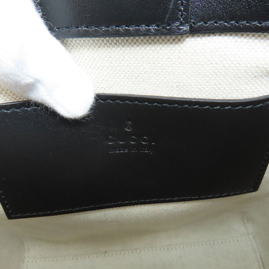 GUCCI Handbag 696010 Calfskin black GG embossed 2WAY