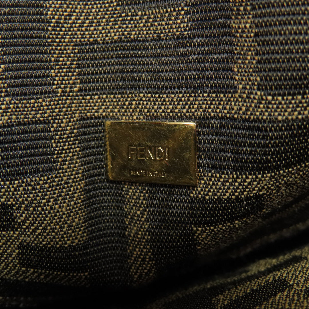 FENDI Shoulder Bag canvas Brown Zucca Pattern 2WAY Women Used Authentic