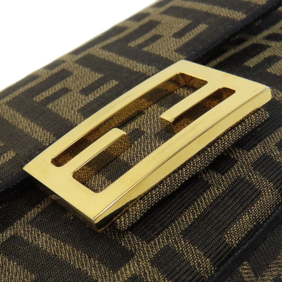 FENDI Shoulder Bag canvas Brown Zucca Pattern 2WAY Women Used Authentic