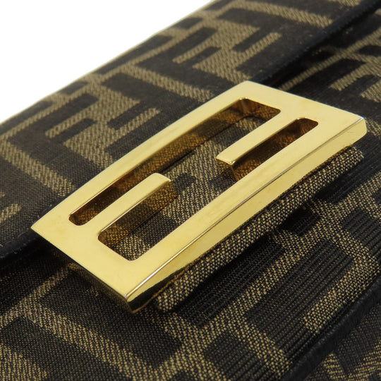 FENDI Shoulder Bag canvas Brown Zucca Pattern 2WAY Women Used Authentic