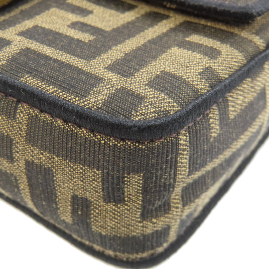 FENDI Shoulder Bag canvas Brown Zucca Pattern 2WAY Women Used Authentic