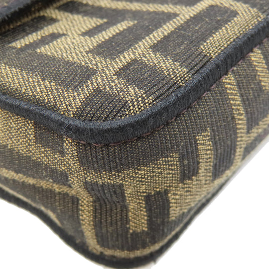 FENDI Shoulder Bag canvas Brown Zucca Pattern 2WAY Women Used Authentic