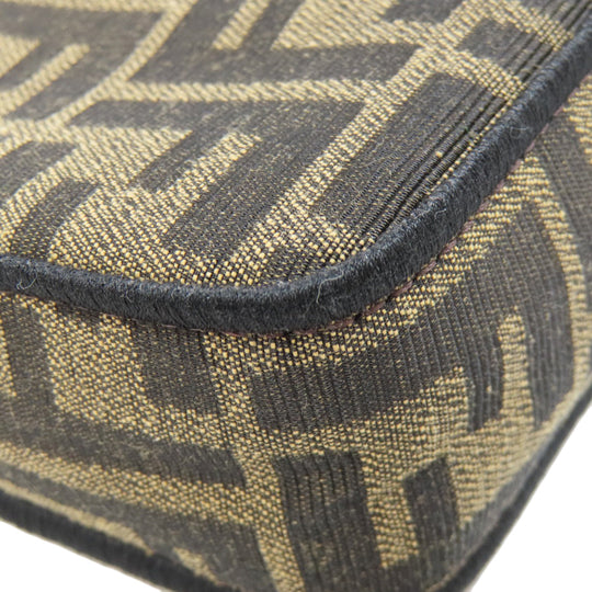 FENDI Shoulder Bag canvas Brown Zucca Pattern 2WAY Women Used Authentic