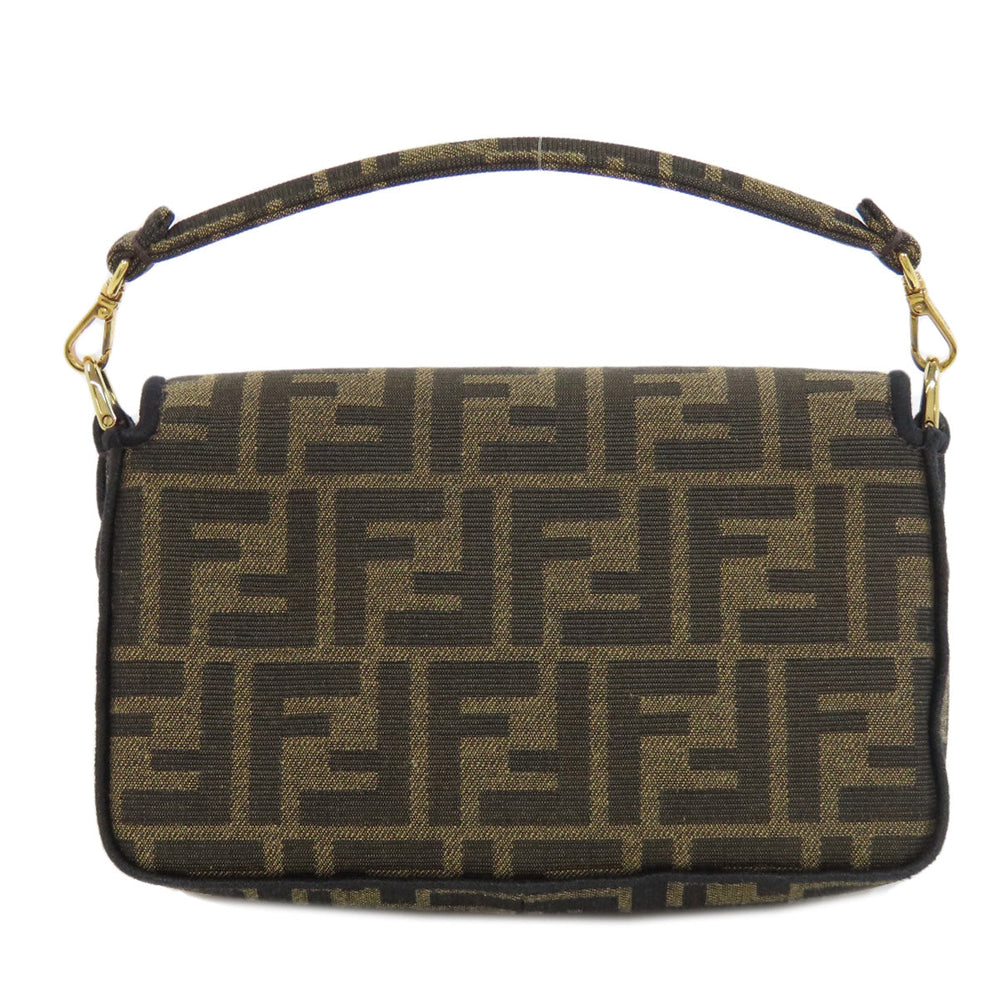 FENDI Shoulder Bag canvas Brown Zucca Pattern 2WAY Women Used Authentic