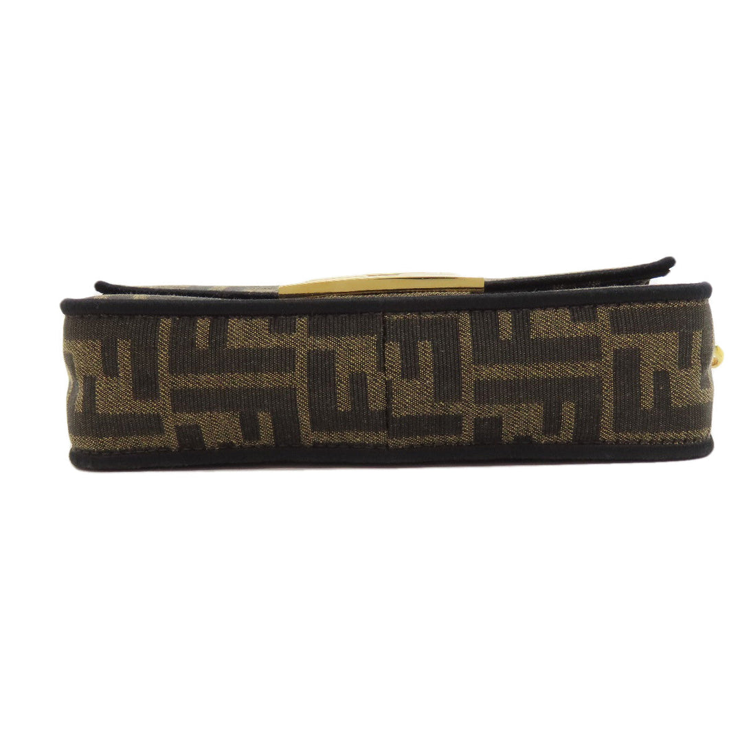 FENDI Shoulder Bag canvas Brown Zucca Pattern 2WAY Women Used Authentic