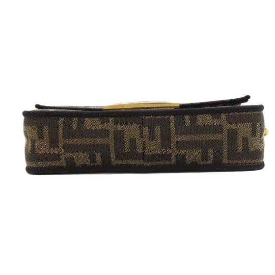 FENDI Shoulder Bag canvas Brown Zucca Pattern 2WAY Women Used Authentic