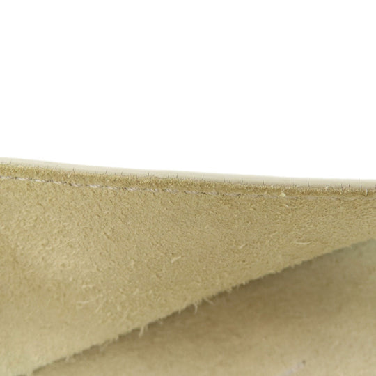 CELINE Tote Bag Calfskin white Big Bag Bucket Women Used Authentic