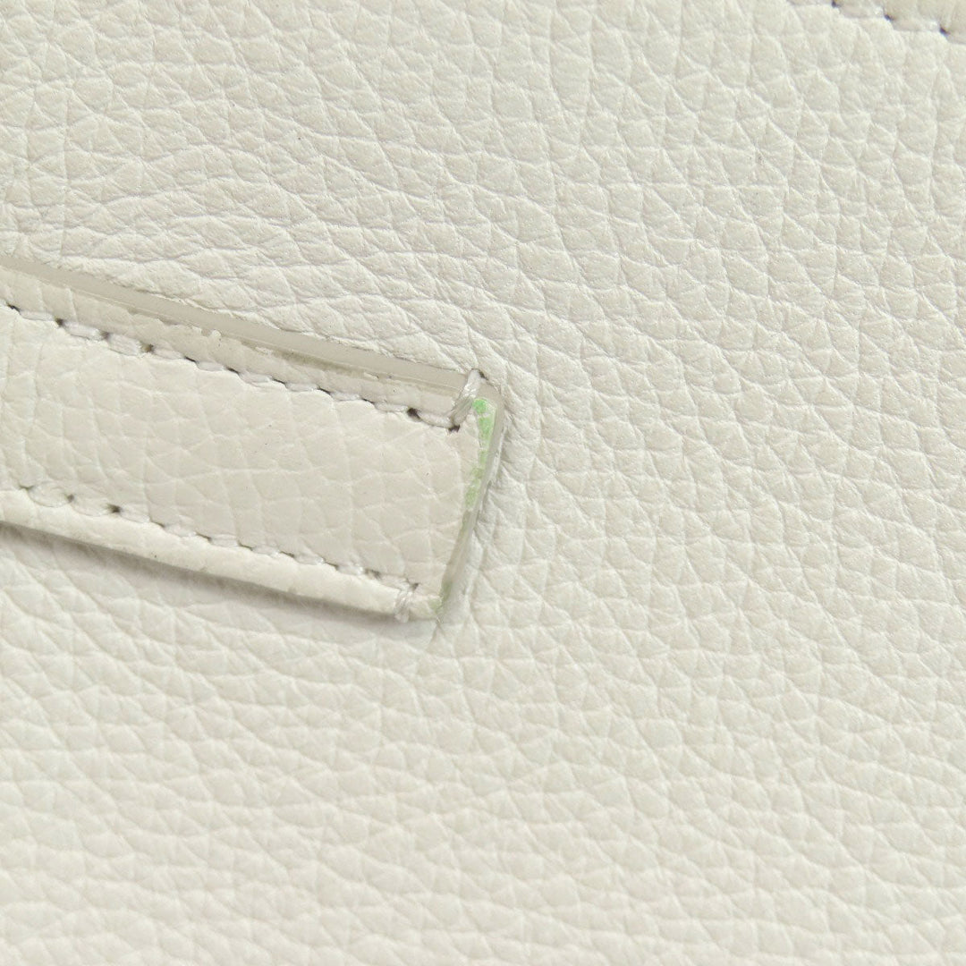 CELINE Tote Bag Calfskin white Big Bag Bucket Women Used Authentic