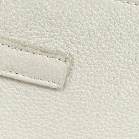 CELINE Tote Bag Calfskin white Big Bag Bucket Women Used Authentic