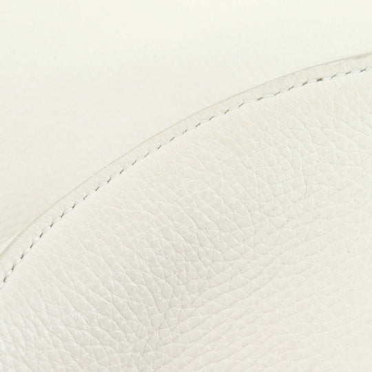 CELINE Tote Bag Calfskin white Big Bag Bucket Women Used Authentic