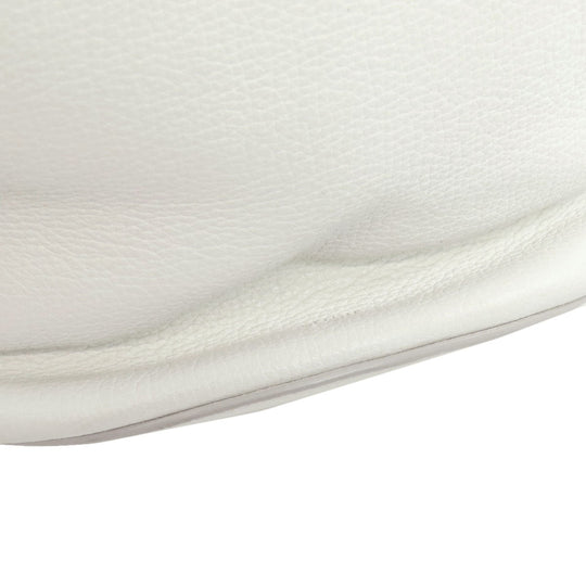 CELINE Tote Bag Calfskin white Big Bag Bucket Women Used Authentic