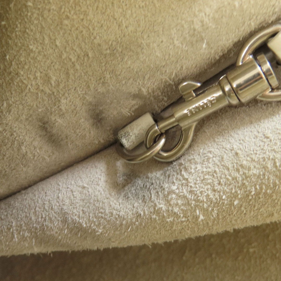 CELINE Tote Bag Calfskin white Big Bag Bucket Women Used Authentic