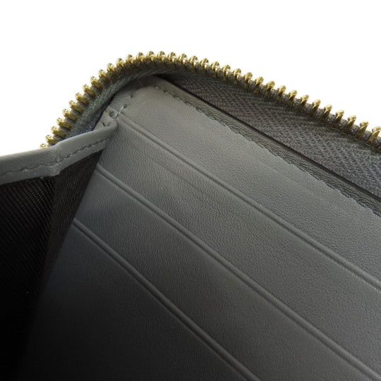 GUCCI Long Wallet Purse 453158 leather gray Bamboo Women Used Authentic