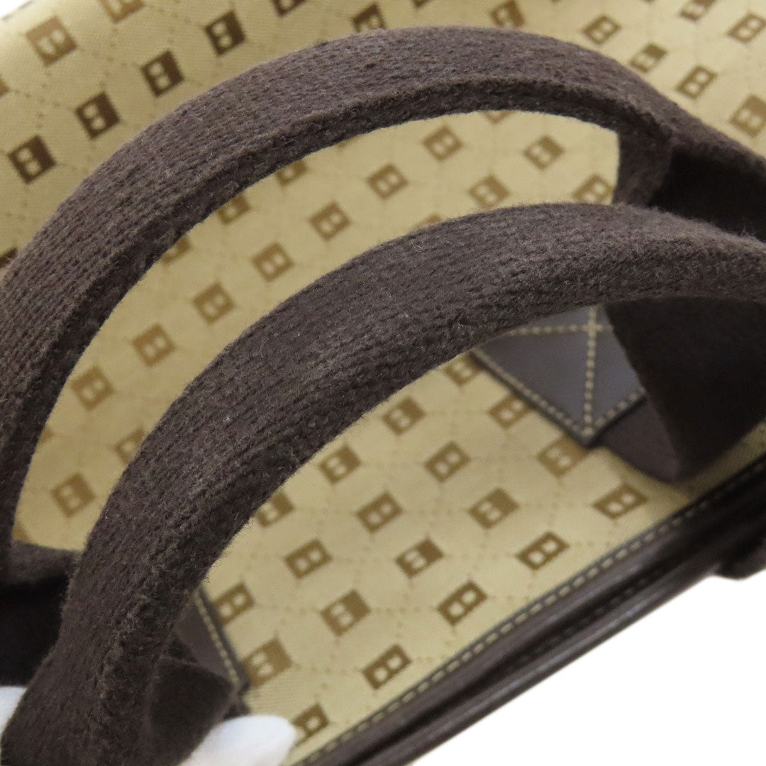 BALLY Handbag canvas Brown Overall handle