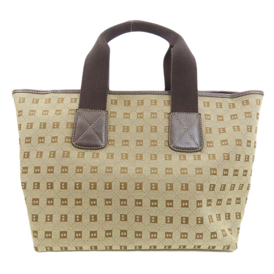 BALLY Handbag canvas Brown Overall handle