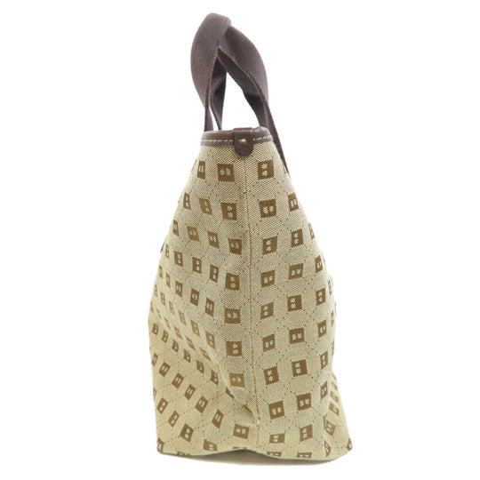 BALLY Handbag canvas Brown Overall handle