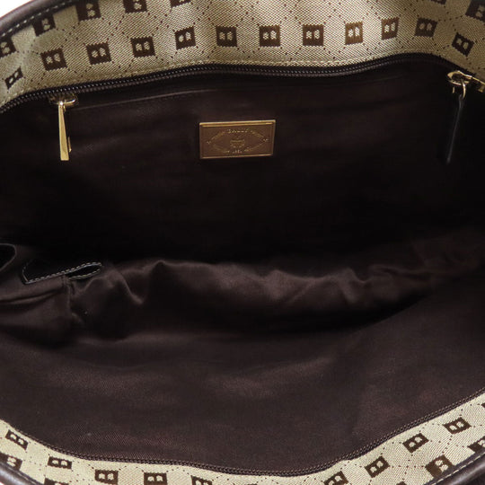 BALLY Handbag canvas Brown Overall handle