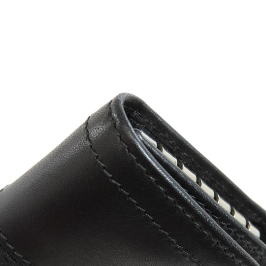 BALLY Key case Key holder  leather black Barry Stripe mens(Unisex) Used Authentic