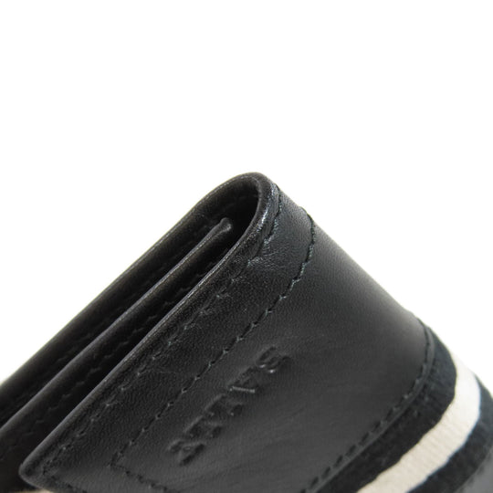 BALLY Key case Key holder  leather black Barry Stripe mens(Unisex) Used Authentic