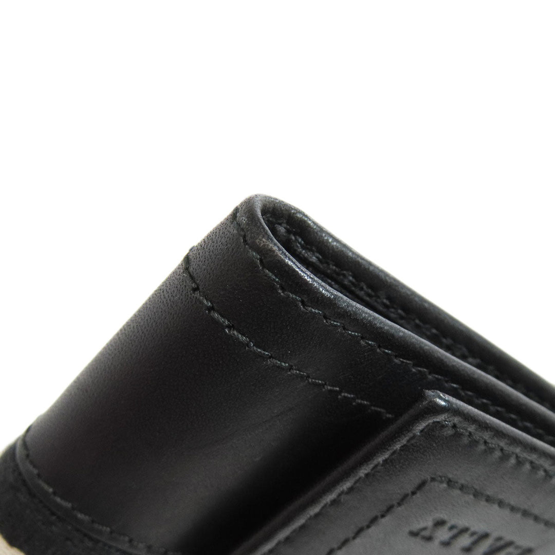 BALLY Key case Key holder  leather black Barry Stripe mens(Unisex) Used Authentic
