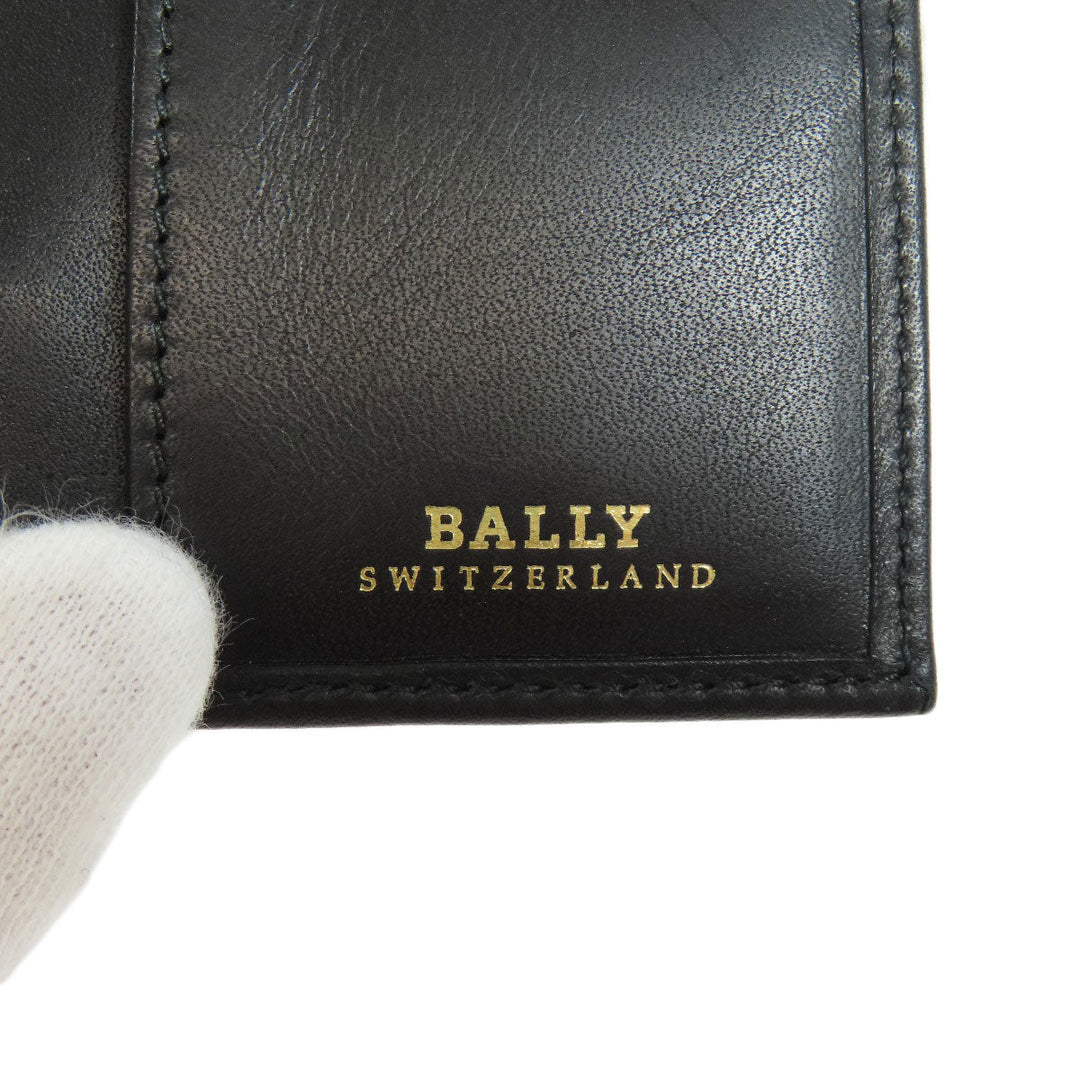 BALLY Key case Key holder  leather black Barry Stripe mens(Unisex) Used Authentic